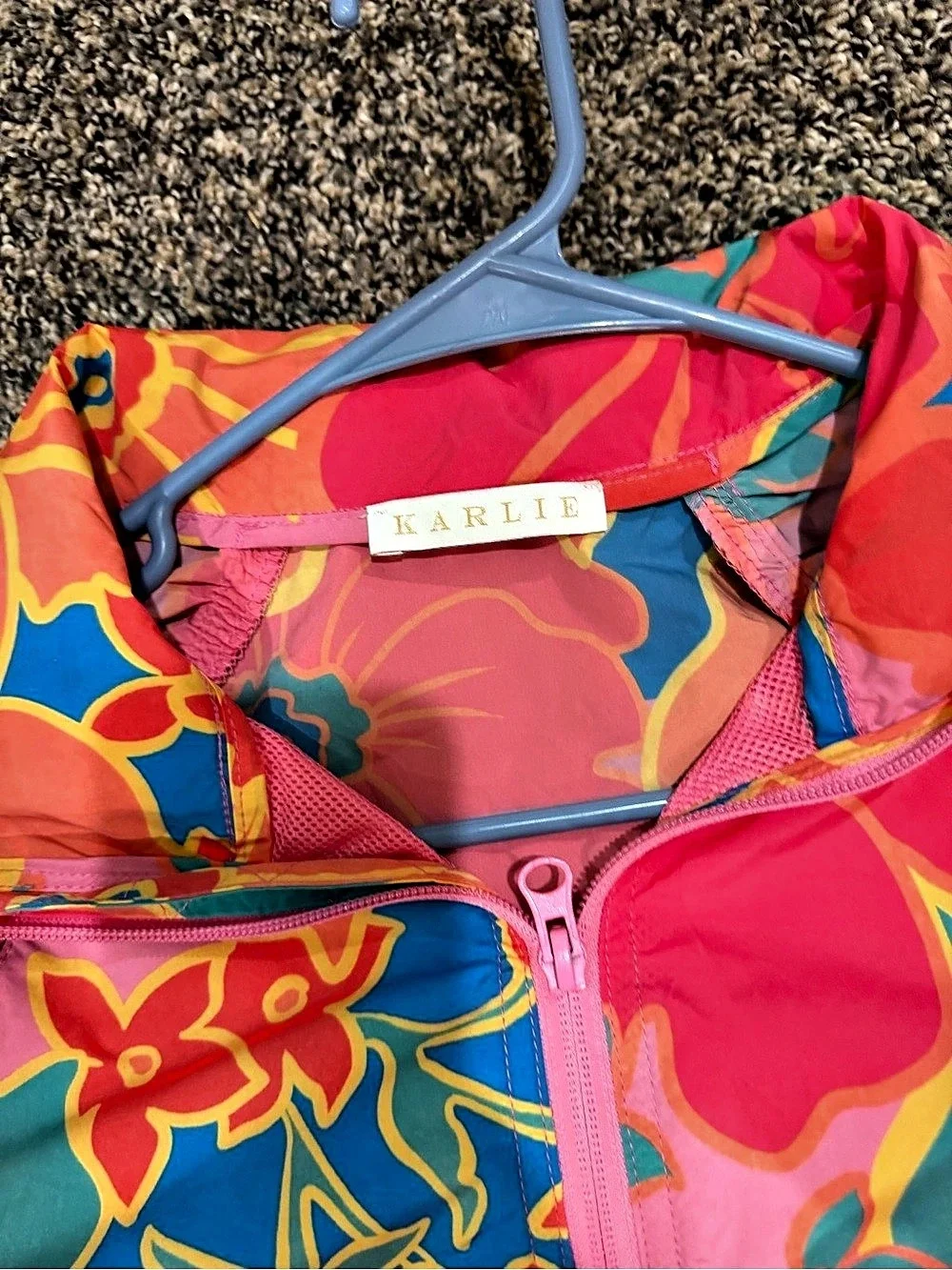 Karlie Floral Jacket & Shorts Set in Pink & Blue